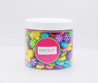 Crunchy Spring Flower Bites Candy Jars