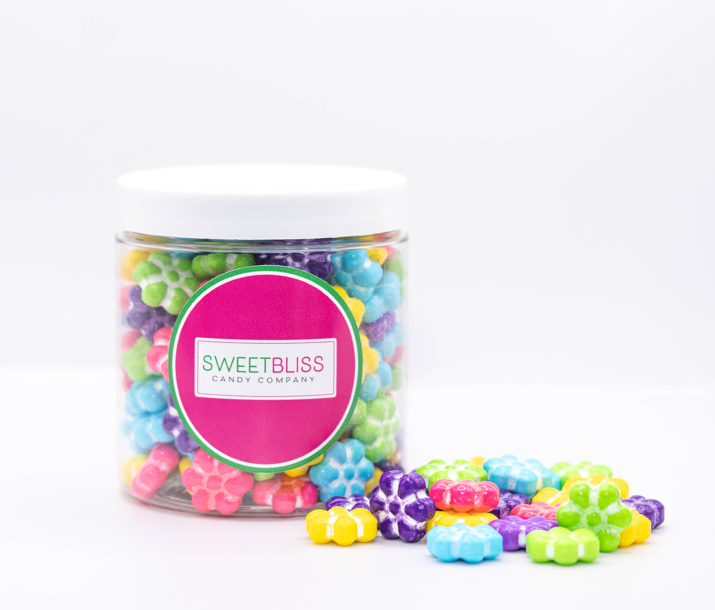 Crunchy Spring Flower Bites Candy Jars